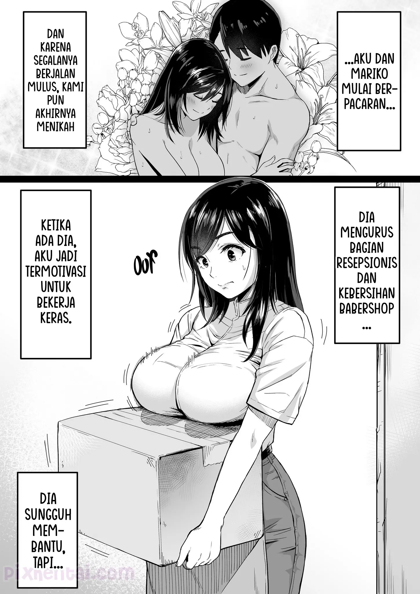 Komik hentai xxx manga sex bokep Marry a Big Breasted Young Wife Who Came to a Plain Barber Shop 2 page 5